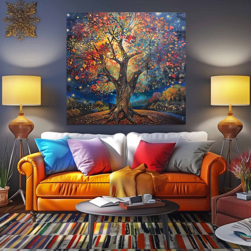 The Sunward Stretch Canvas Wall Art (36 x 36 Inches)