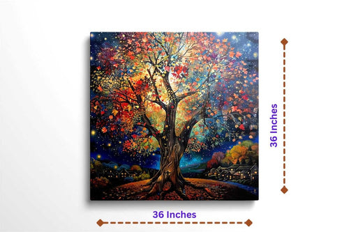 The Sunward Stretch Canvas Wall Art (36 x 36 Inches)