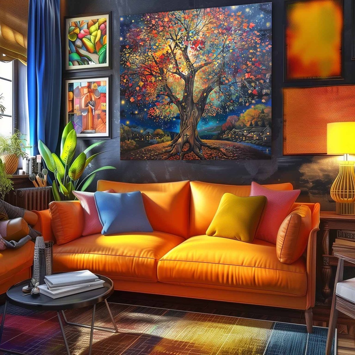 The Sunward Stretch Canvas Wall Art (36 x 36 Inches)