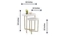 Thumbnail for The Triune Sophisticated Triangles End Table for Sofa: Set Of 2