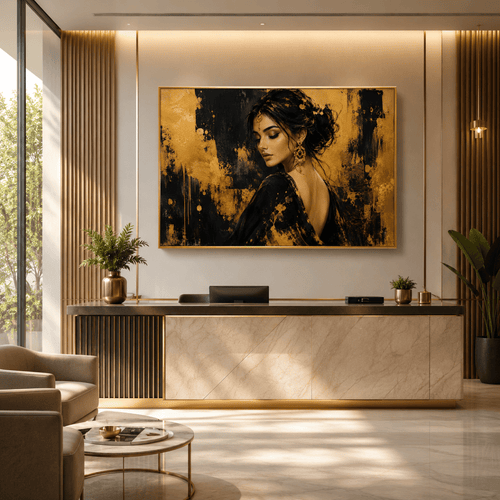 The Unbound Grace – Women Freedom Canvas Painting (36 x 24 Inches)