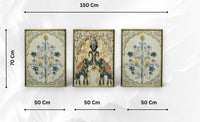 Thumbnail for The Unfurled Dreams Crystal Glass Painting Set of 3 (150 x 70 Cm)