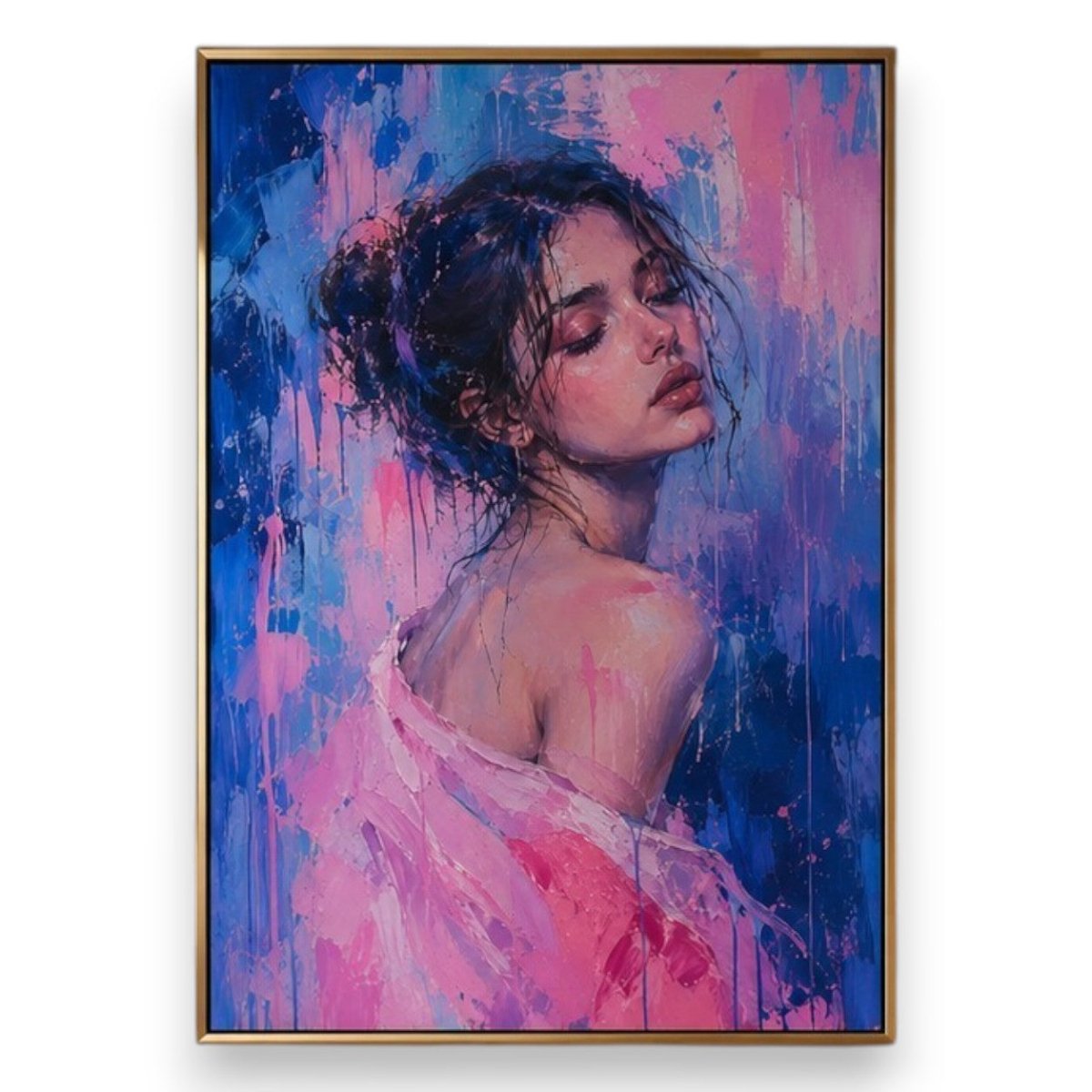 The Velvet Reverie – Abstract Female Portrait Canvas (24 x 36 Inches)