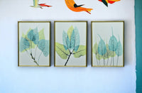 Thumbnail for The Whispering Fronds Triptych Crystal Glass Painting Set of 3 (150 x 70 Cm)