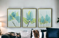 Thumbnail for The Whispering Fronds Triptych Crystal Glass Painting Set of 3 (150 x 70 Cm)