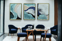 Thumbnail for The Whispering Lagoon Crystal Glass Painting Set of 3 (150 x 70 Cm)