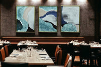 Thumbnail for The Whispering Lagoon Crystal Glass Painting Set of 3 (150 x 70 Cm)