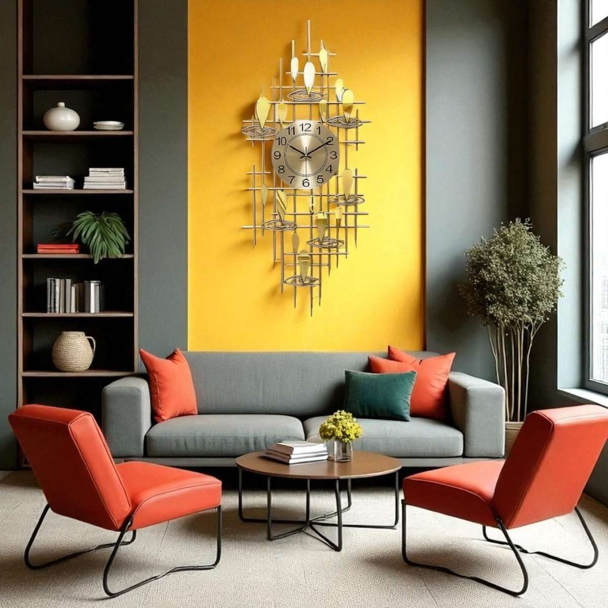 The Whispering Reeds Zen Wall Clock (35.8 x 16.5 Inches)