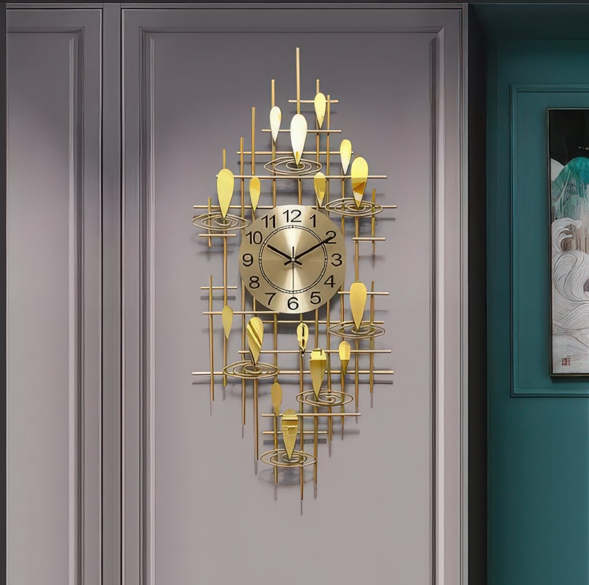 The Whispering Reeds Zen Wall Clock (35.8 x 16.5 Inches)