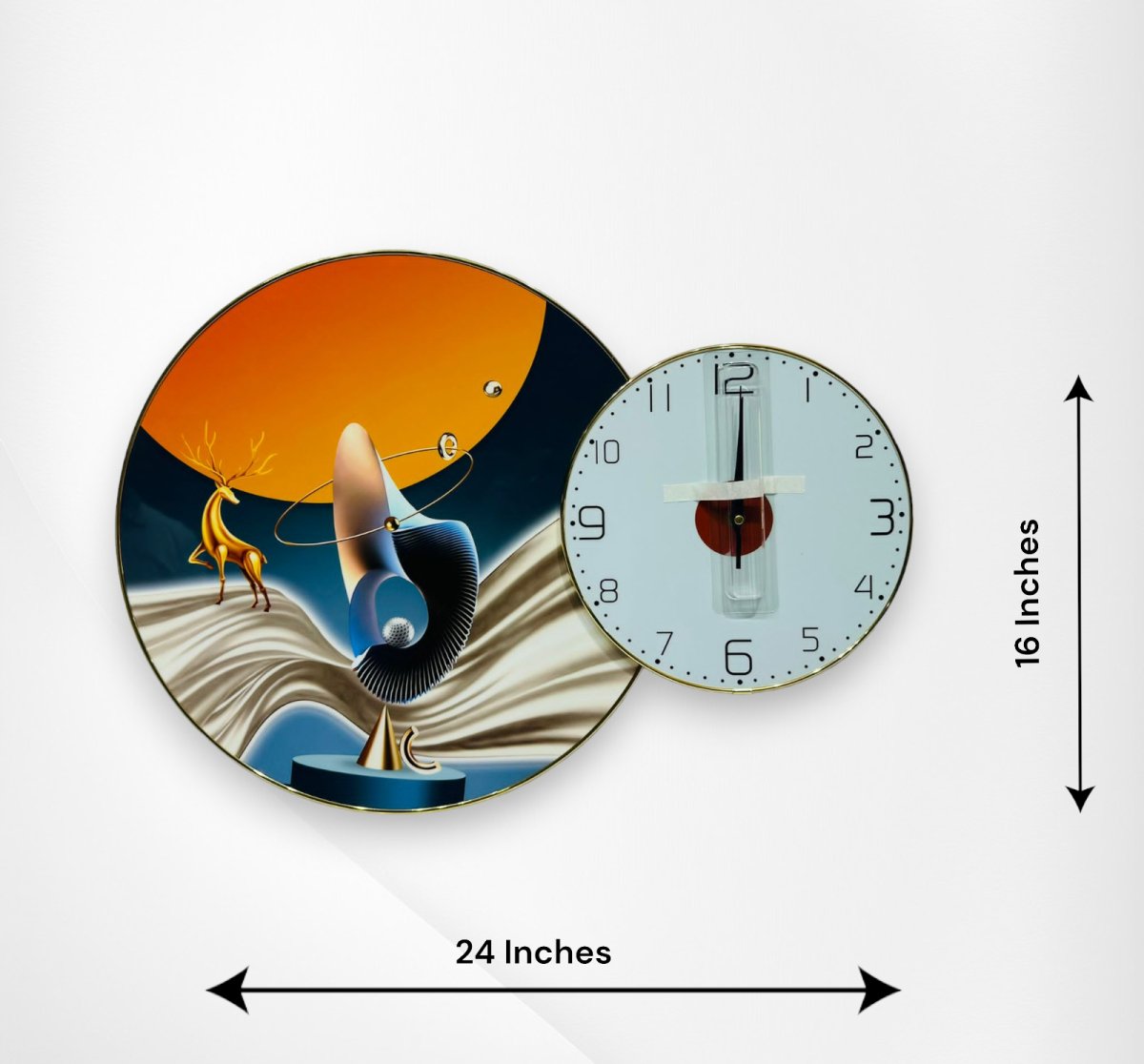 The Woodland Wonder Deer Wall Clock (24 x 16 Inches)