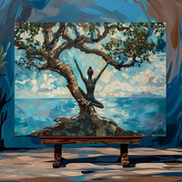 Thumbnail for The Yoga with a View Canvas Wall Painting (36 x 24 Inches)