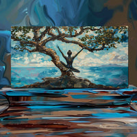 Thumbnail for The Yoga with a View Canvas Wall Painting (36 x 24 Inches)