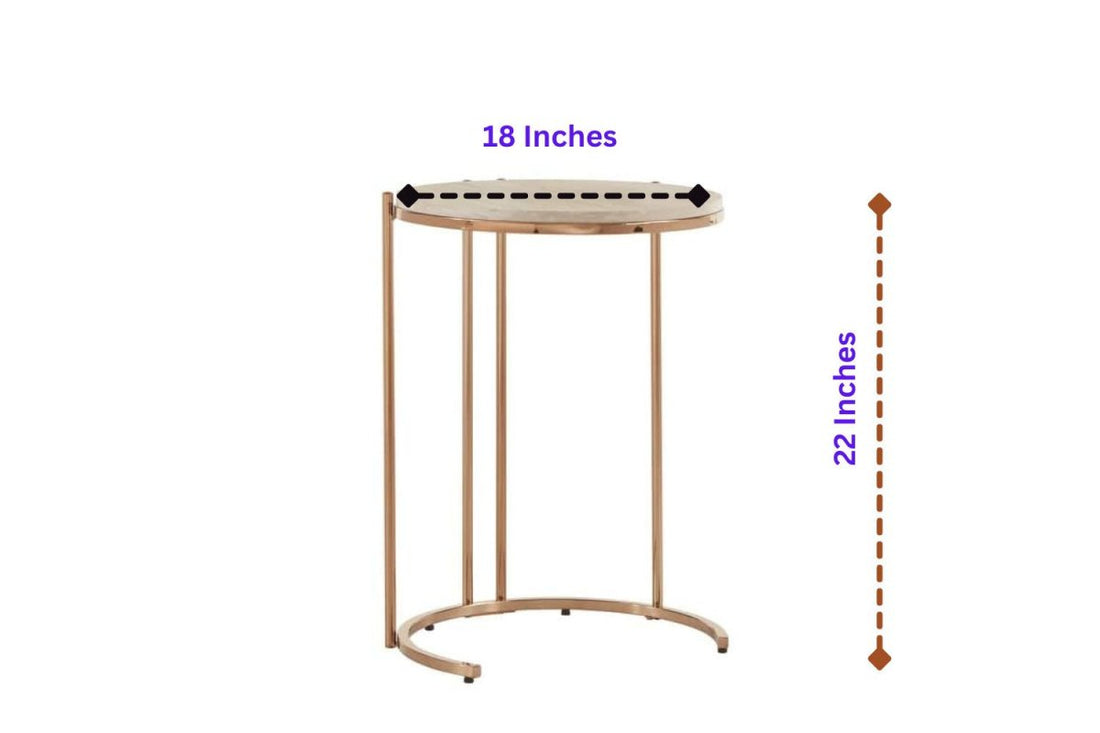 West Elm Trapezoid Marble Top Side Table