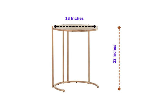 West Elm Trapezoid Marble Top Side Table