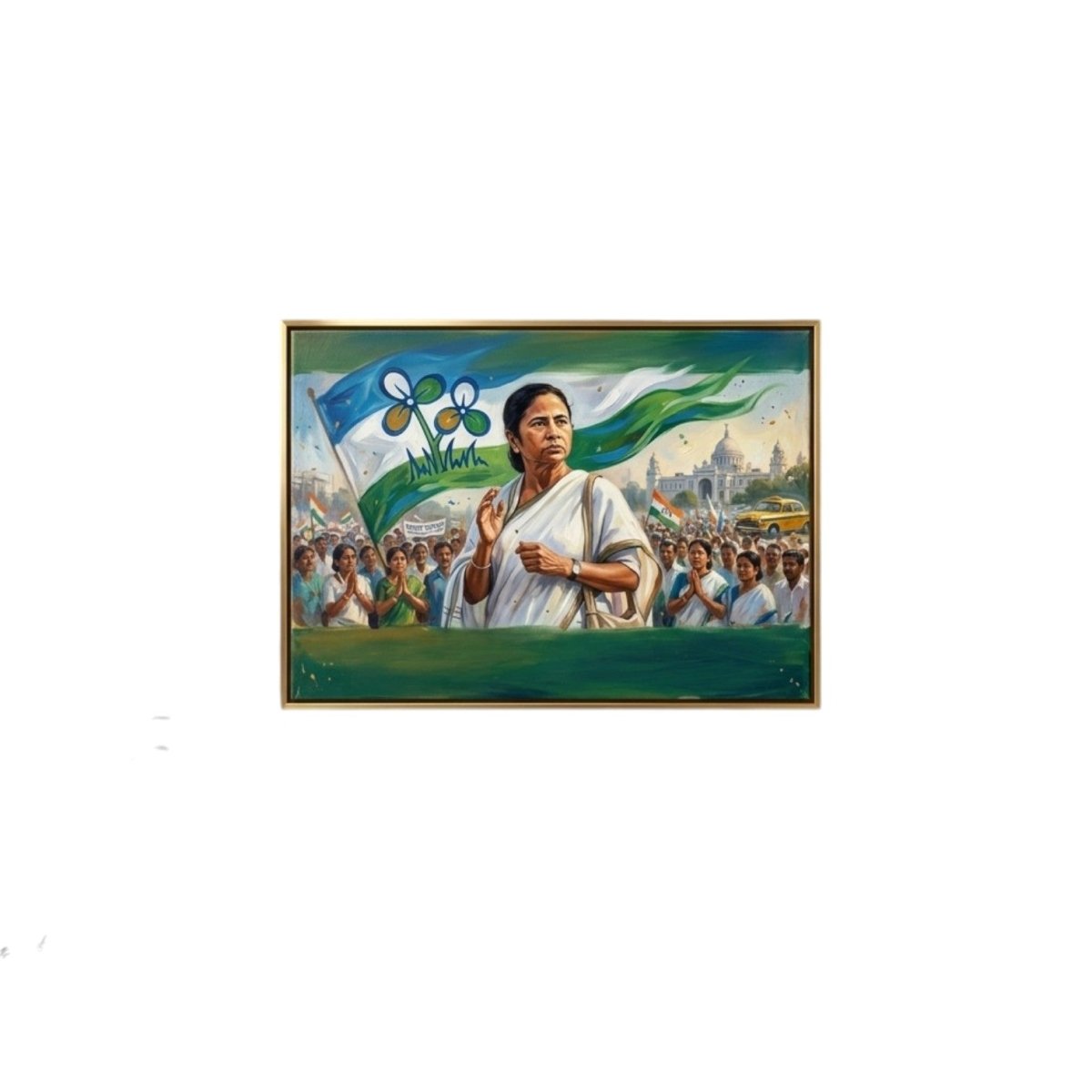 Trinamool Pride: Mamta Banerjee: The Leader Among Her People (36 x 24 Inches)