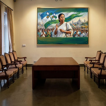 Trinamool Pride: Mamta Banerjee: The Leader Among Her People (36 x 24 Inches)