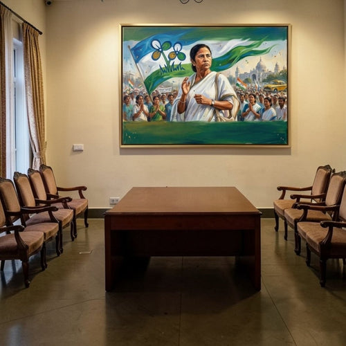 Trinamool Pride: Mamta Banerjee: The Leader Among Her People (36 x 24 Inches)