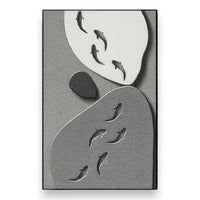 Thumbnail for Underwater Stone & Fish Motif Wall Art (60 x 90 CM)