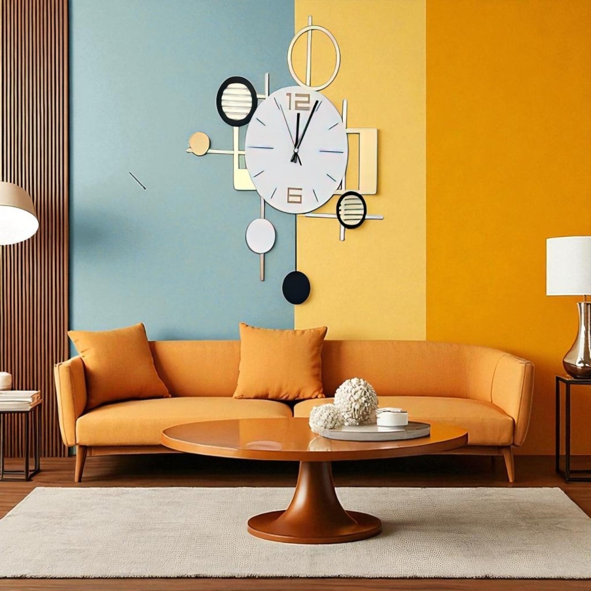 Urban Sync:Contemporary Wall Clock (19 x 15 Inches)