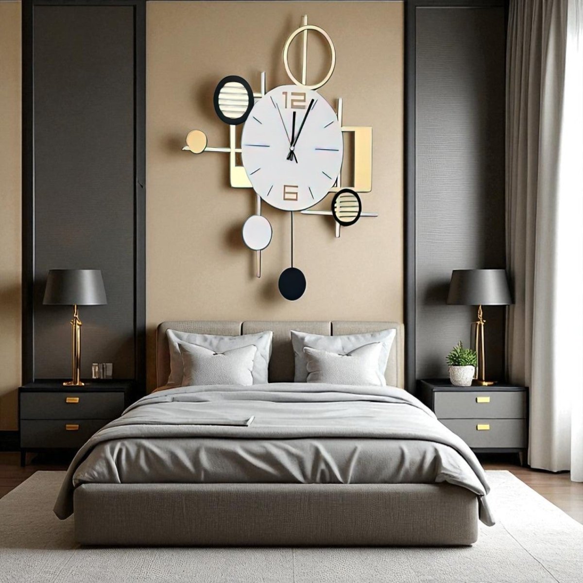 Urban Sync:Contemporary Wall Clock (19 x 15 Inches)
