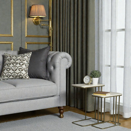 Veridian Modern Brass Side Tables (set of 2)