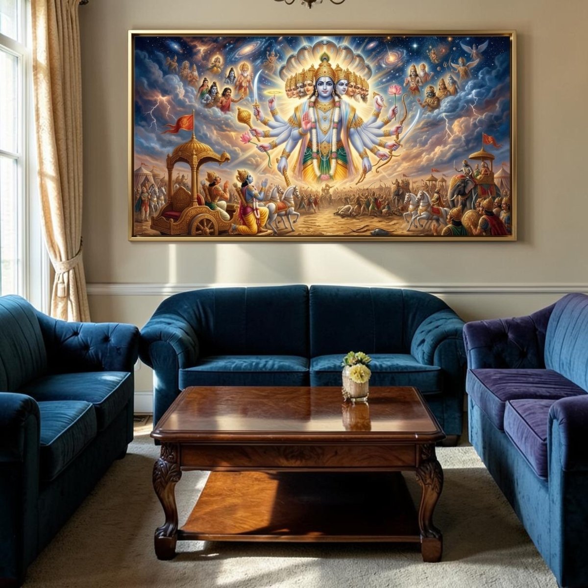 Vishwaroopa Darshan: Anant Koti Brahmand: The Lord of Billions of Universes (48 x 26 Inches)