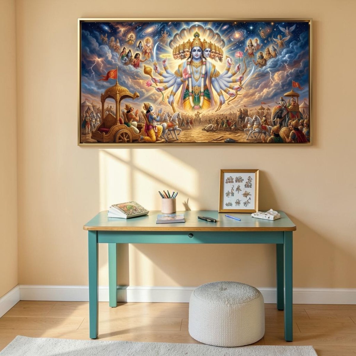 Vishwaroopa Darshan: Anant Koti Brahmand: The Lord of Billions of Universes (48 x 26 Inches)