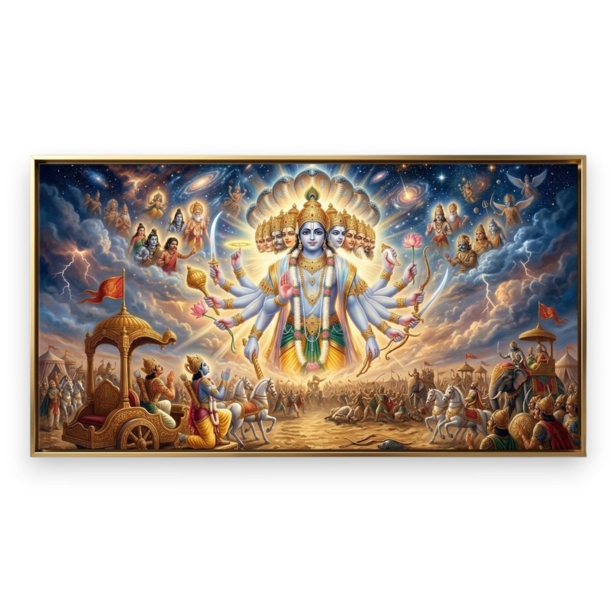 Vishwaroopa Darshan: Anant Koti Brahmand: The Lord of Billions of Universes (48 x 26 Inches)