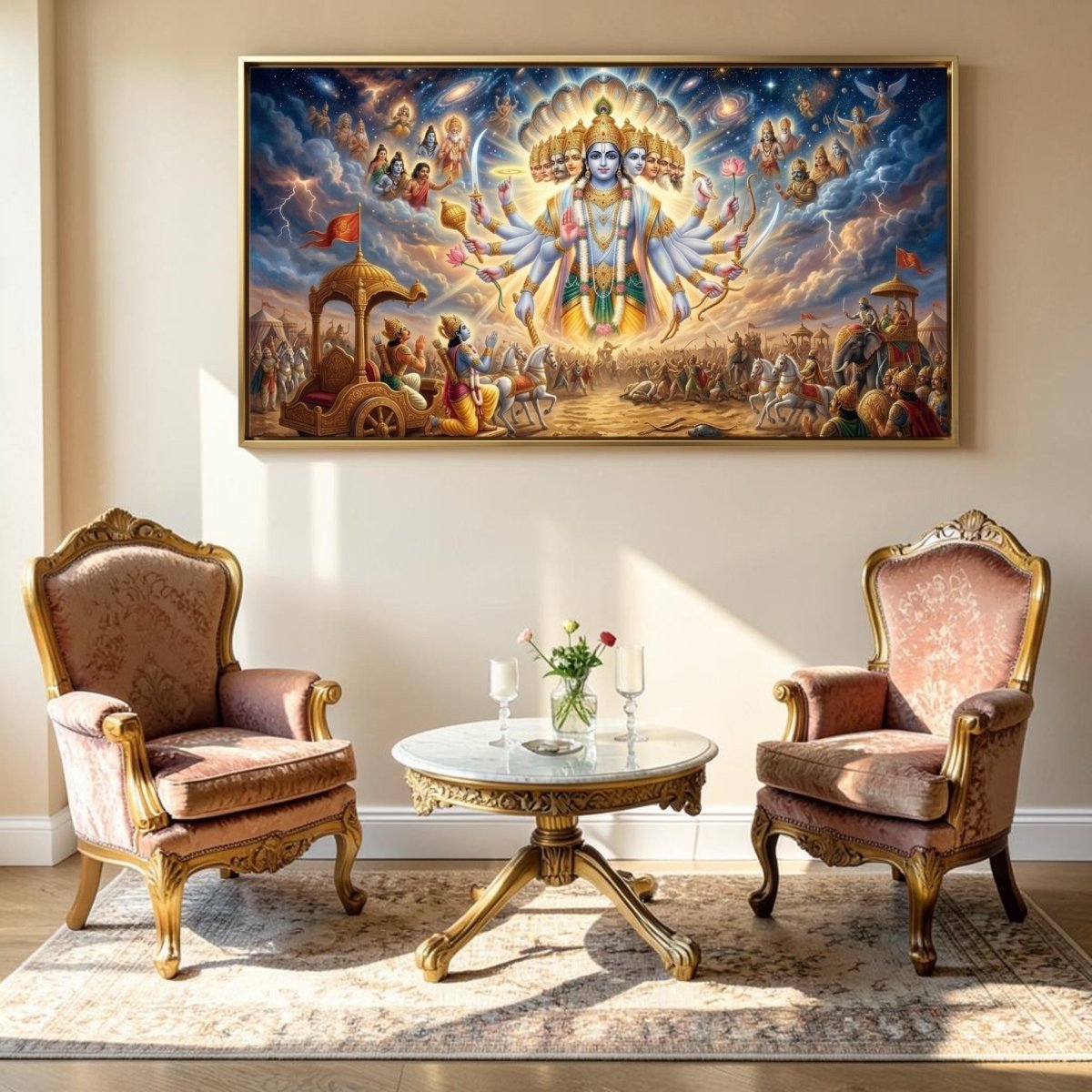 Vishwaroopa Darshan: Anant Koti Brahmand: The Lord of Billions of Universes (48 x 26 Inches)