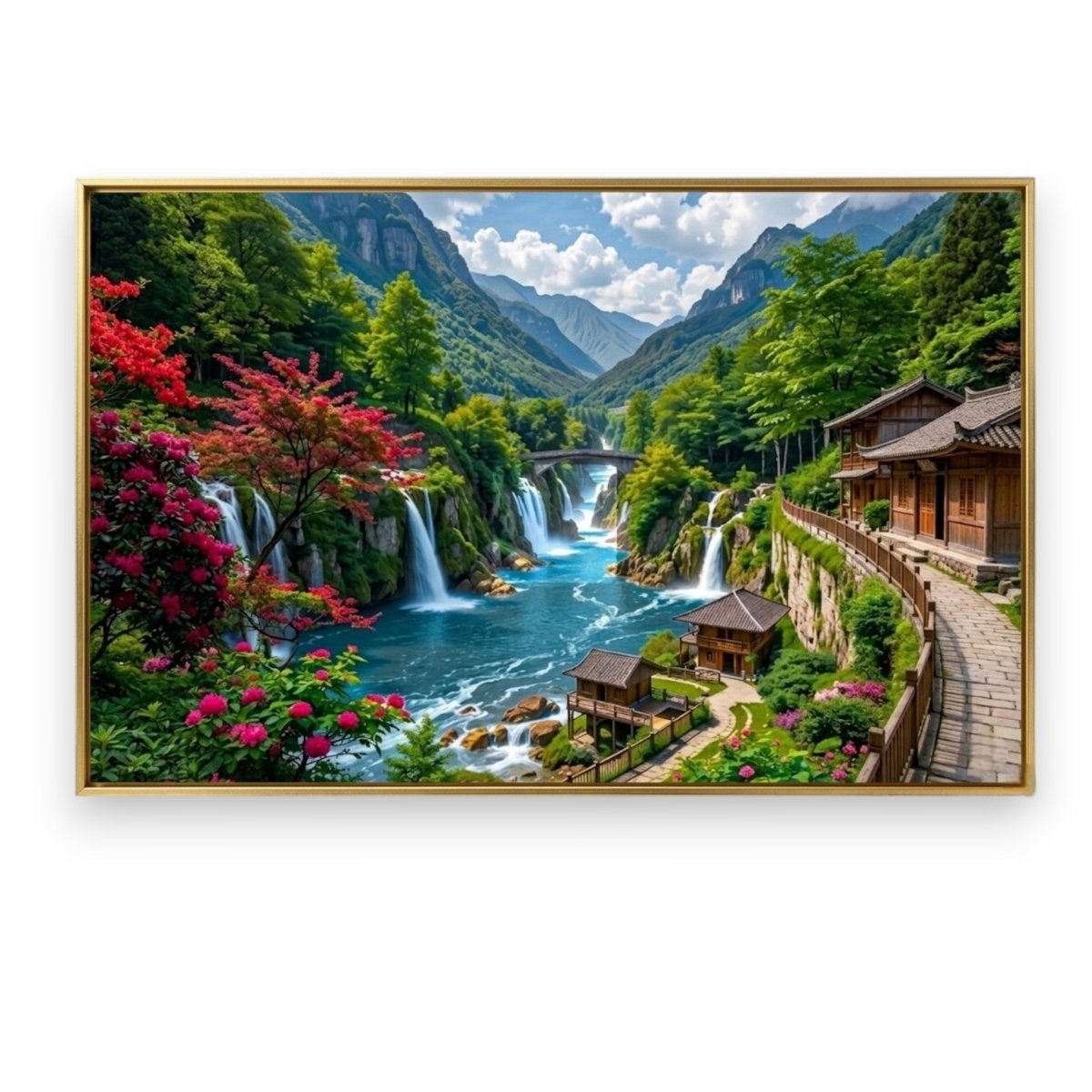 Waterfall: Petals and Plunge: The Hidden Valley (36 x 24 Inches)