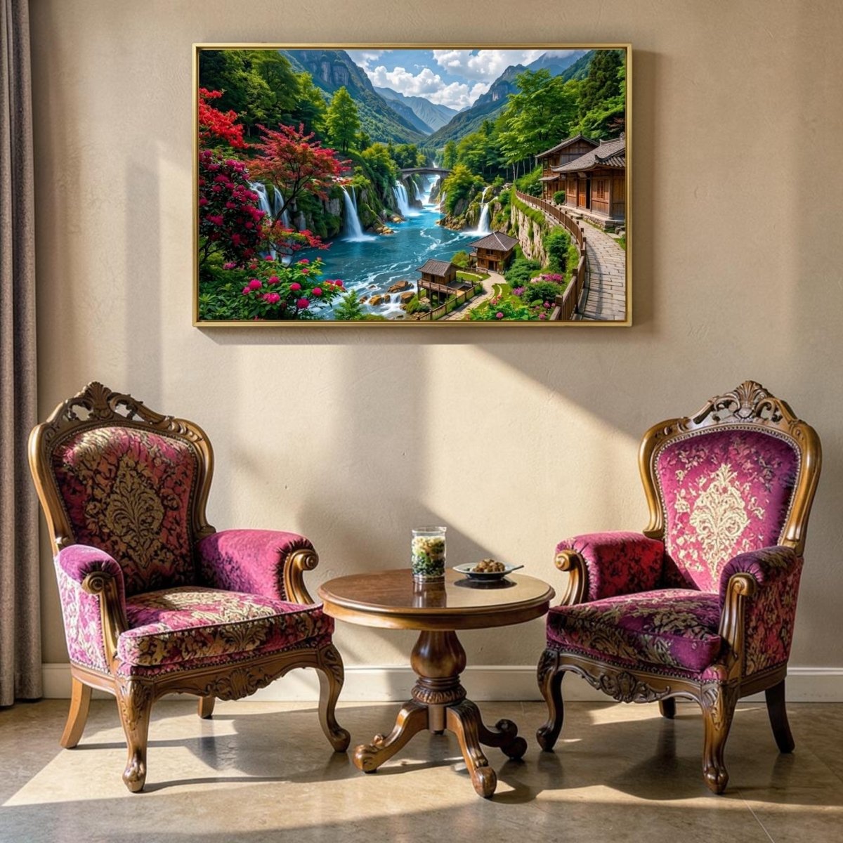 Waterfall: Petals and Plunge: The Hidden Valley (36 x 24 Inches)