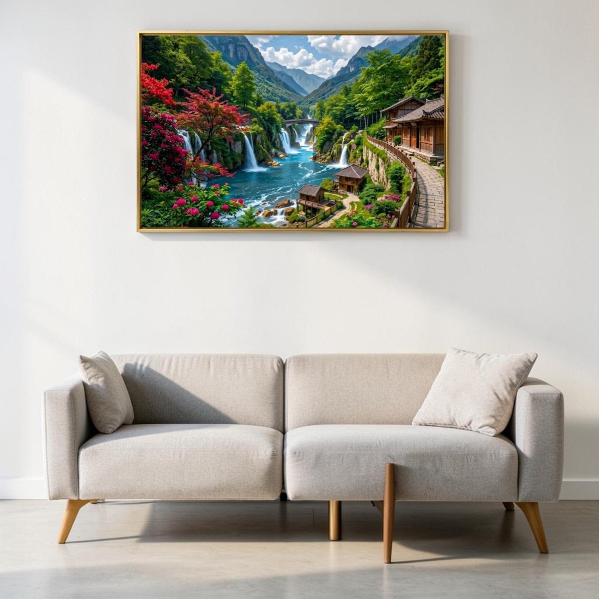 Waterfall: Petals and Plunge: The Hidden Valley (36 x 24 Inches)