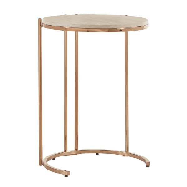 West Elm Trapezoid Marble Top Side Table