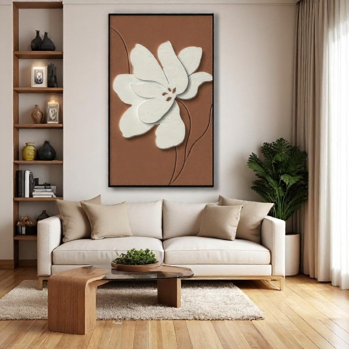 Whisper White Flora Wall Decor (40 x 60 CM)