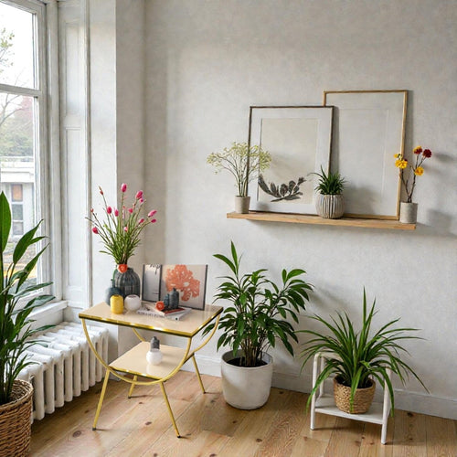 White and Gold 2 Tier Marble Top Side Table