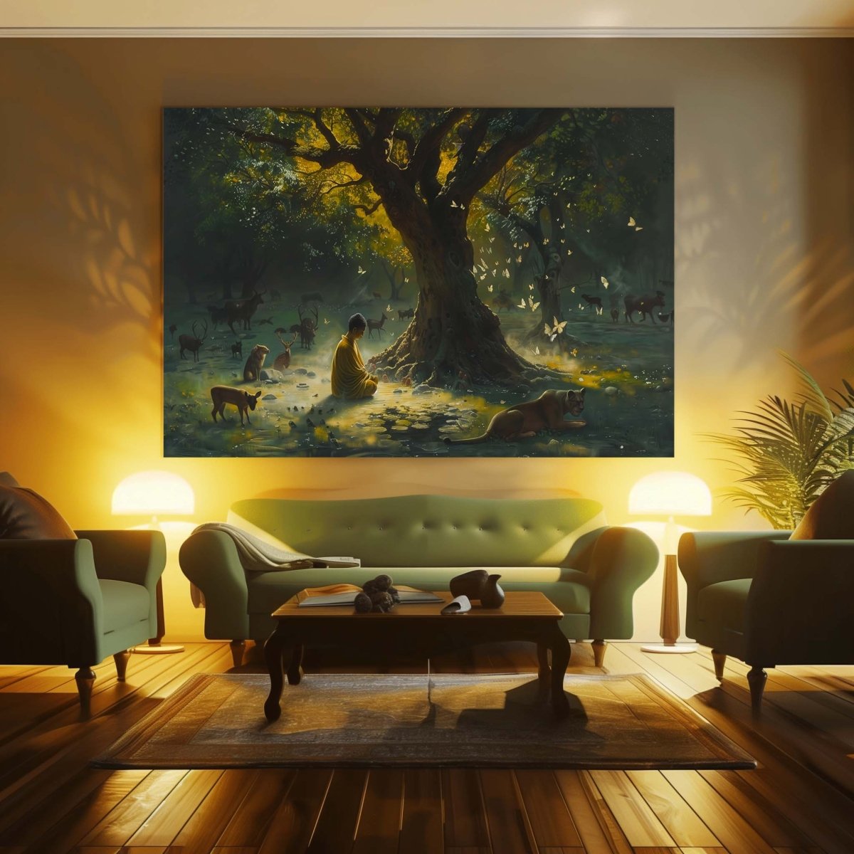 Wild Sanctuary, Glimmering Grace Canvas Wall Art (36 x 24 Inches)