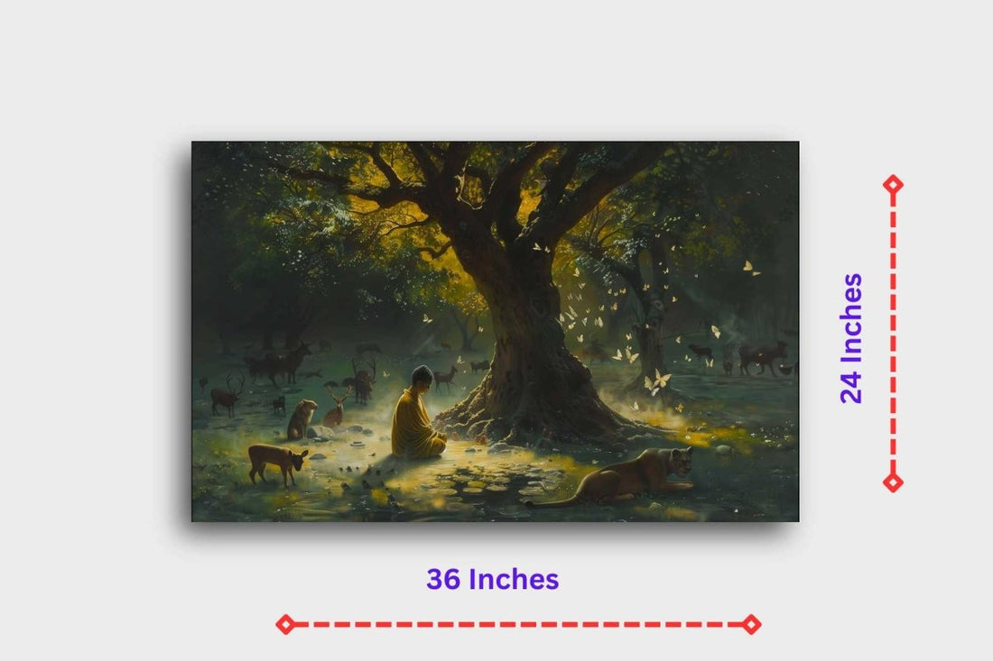 Wild Sanctuary, Glimmering Grace Canvas Wall Art (36 x 24 Inches)