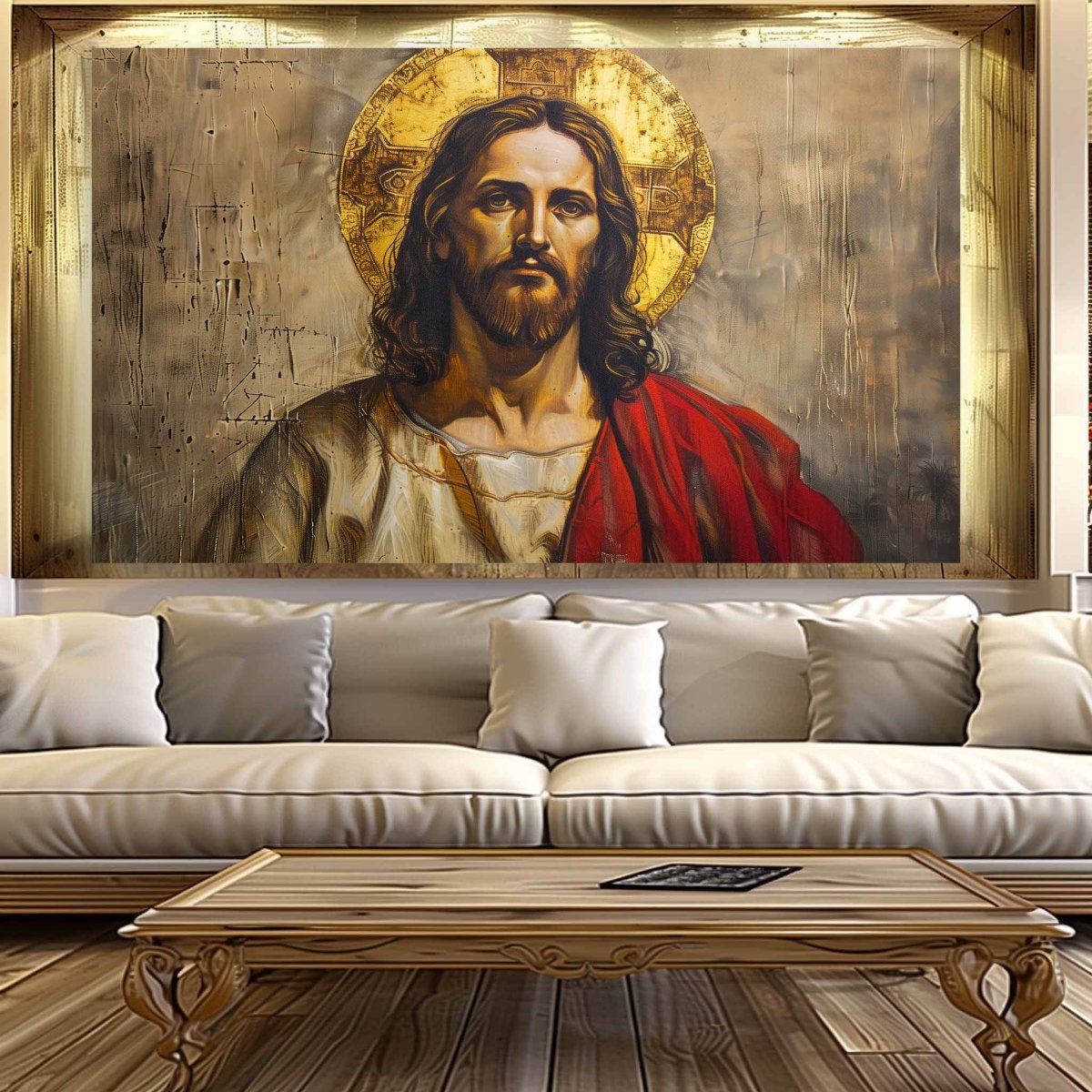 Yeshua: Beneath The Cross Canvas Wall Painting (36 x 24 Inches)