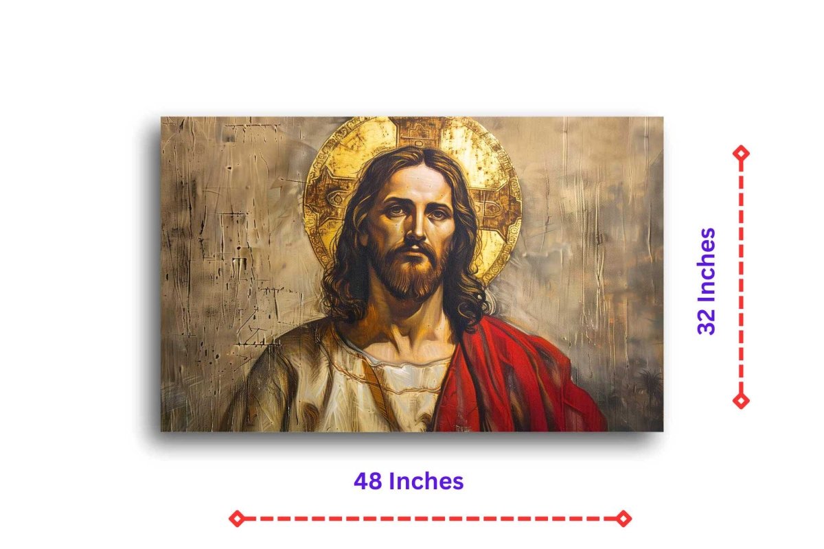 Yeshua: Beneath The Cross Canvas Wall Painting (36 x 24 Inches)