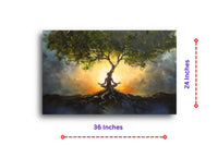 Thumbnail for Yoga: Rooted in Stillness Canvas Wall Painting (36 x 24 Inches)