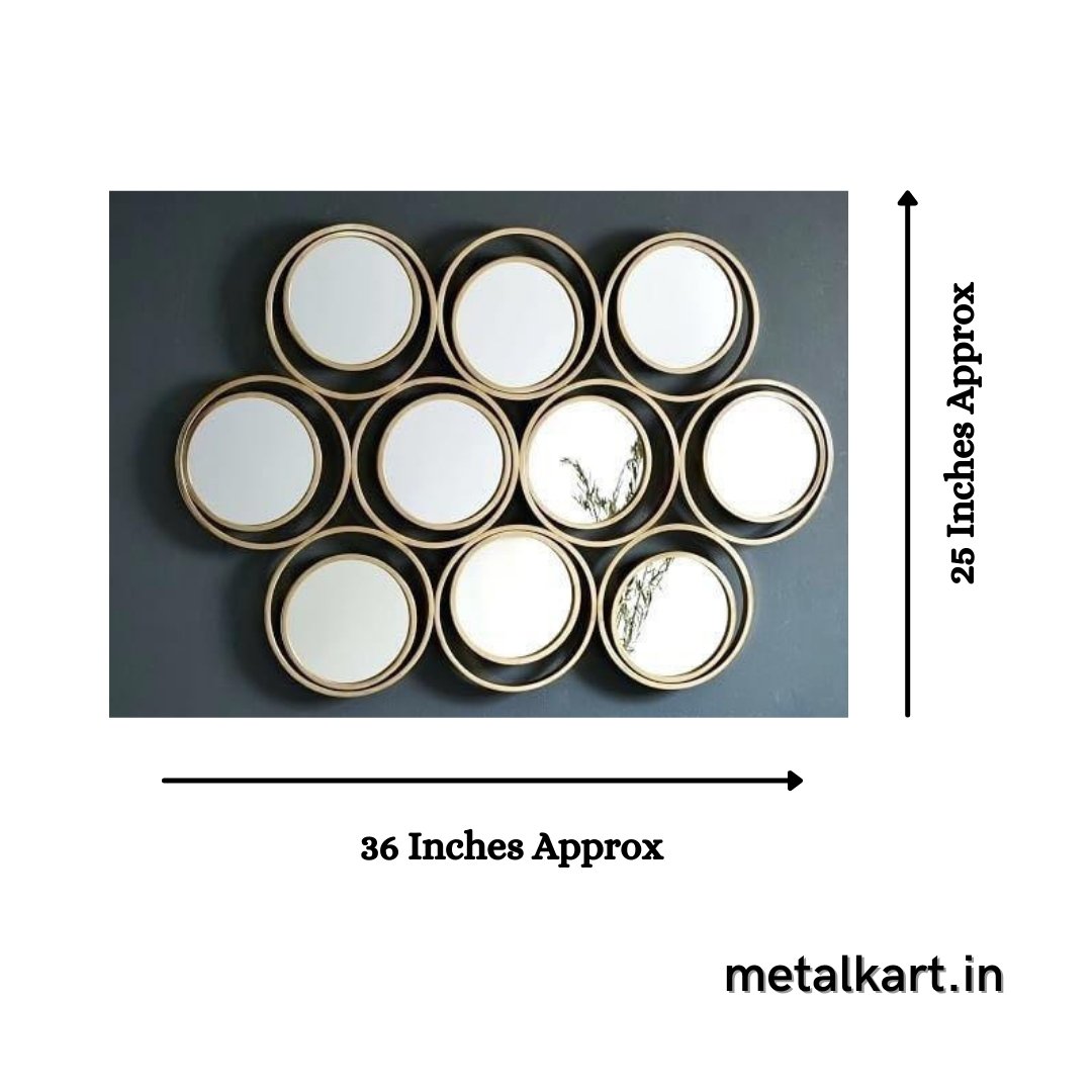 10 circular mirrors (36 x 25 Inches)