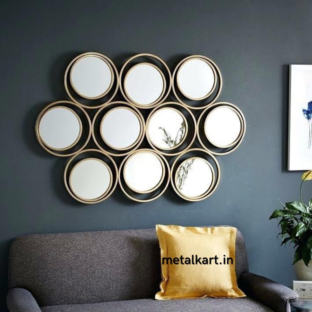 10 circular mirrors (36 x 25 Inches)