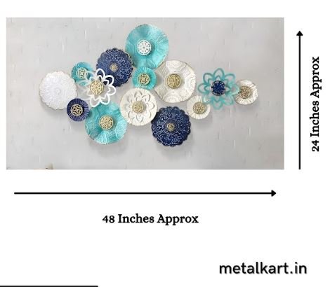 14 Nautical Circles Metallic Wall Art (48 x 24 Inches)