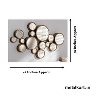 Thumbnail for 15 Metallic circles Wall Mirror (48 x 32 Inches)