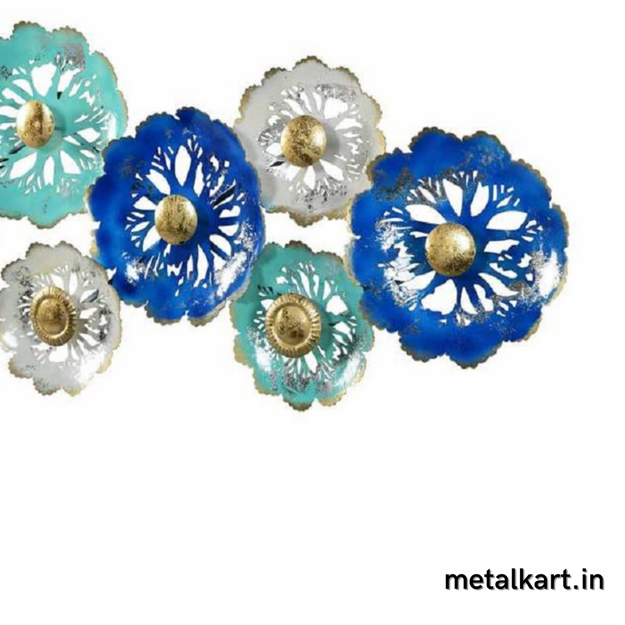 Metallic Blooming Blue Thematic Plates (40 x 20 Inches)