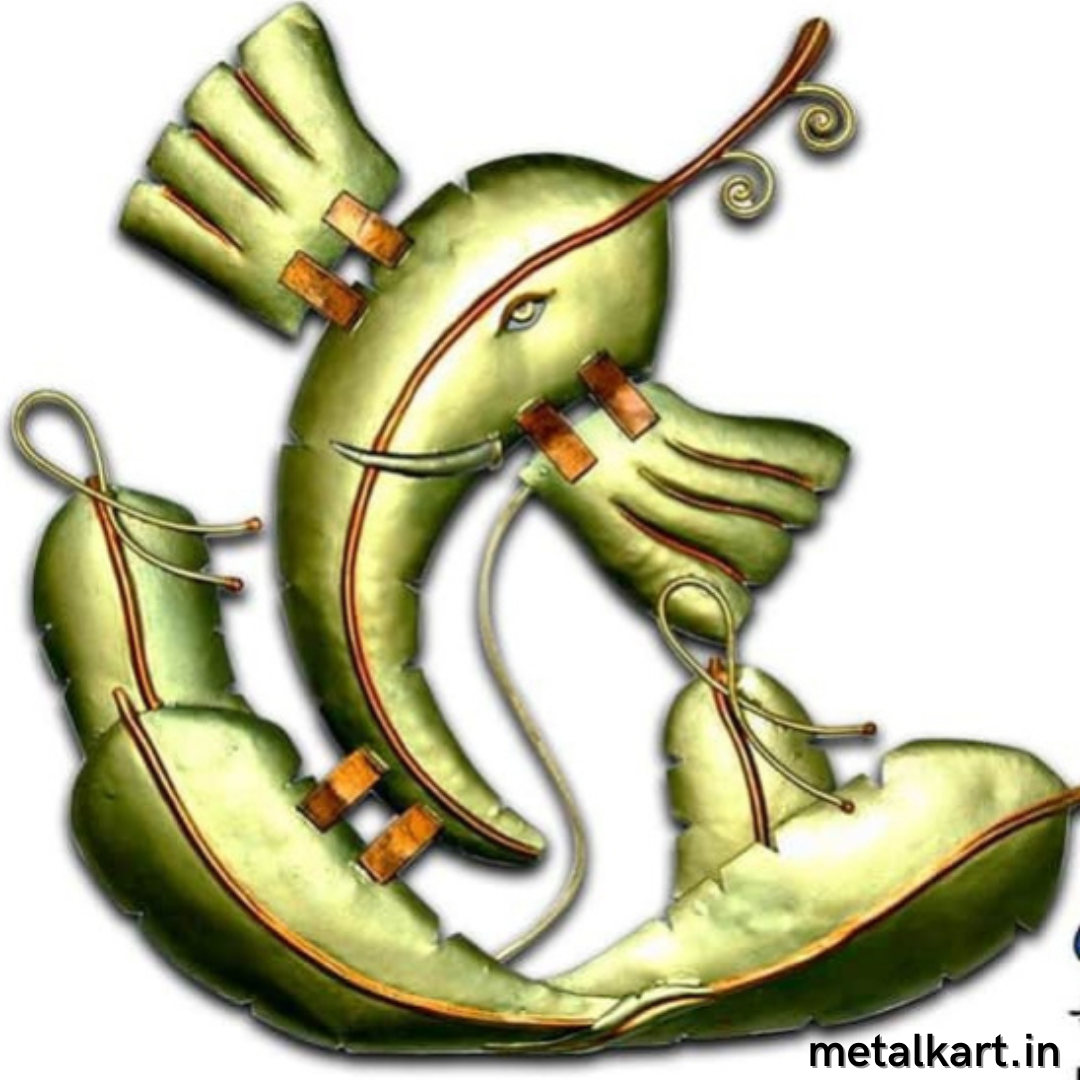 Metallic Parn Ganesh (24 x 24 Inches)