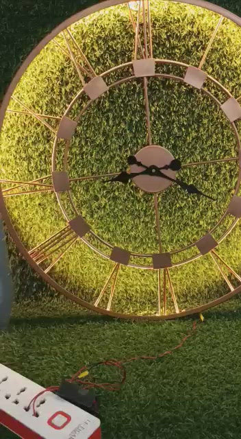 Copper Clock with LED (24 Inches)