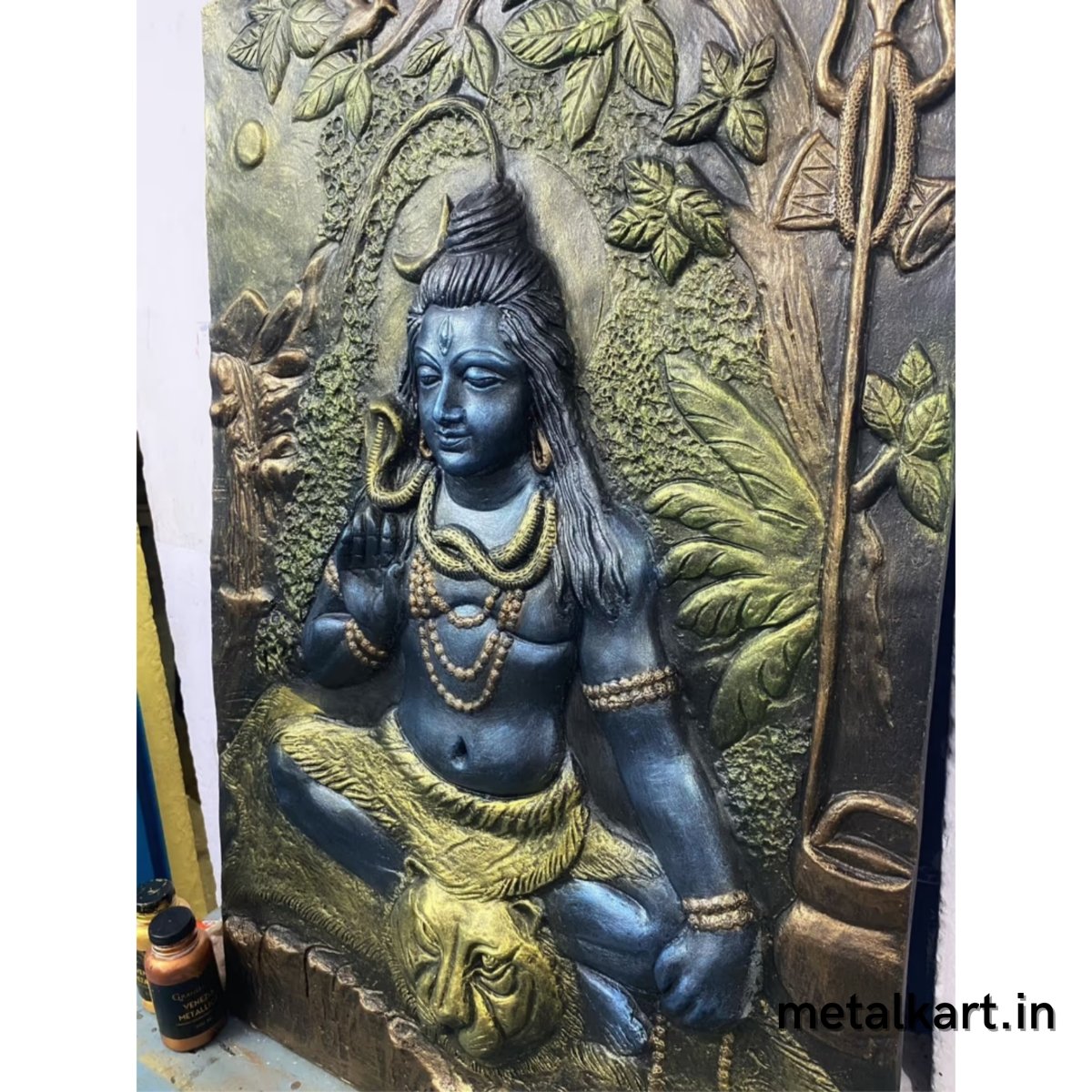 3D Shiv Mahadev Wall Sculpture (36 x 24 Inches)