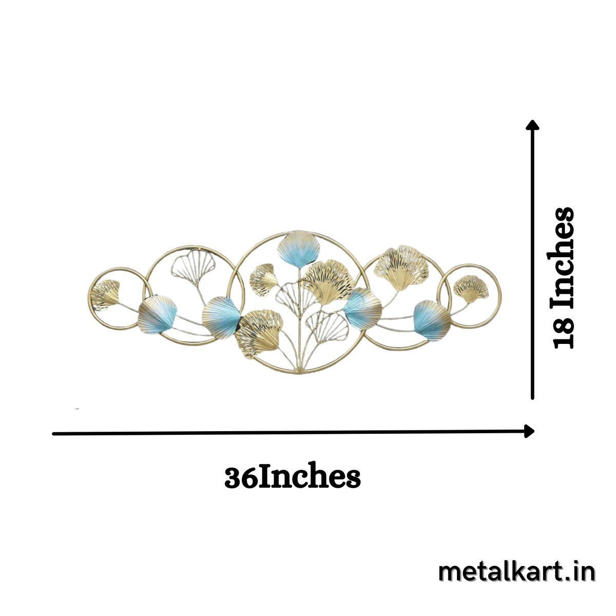 5 Joined Rings with Gingko Leaves (49 x 16.5 Inches)