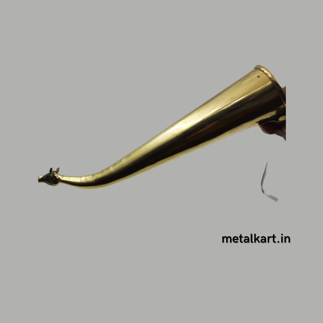Brass Gaumukhi Shringi large for Abhishek